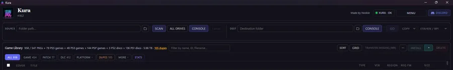 Kura - a cross-platform game-library manager for Windows, macOS and Linux
